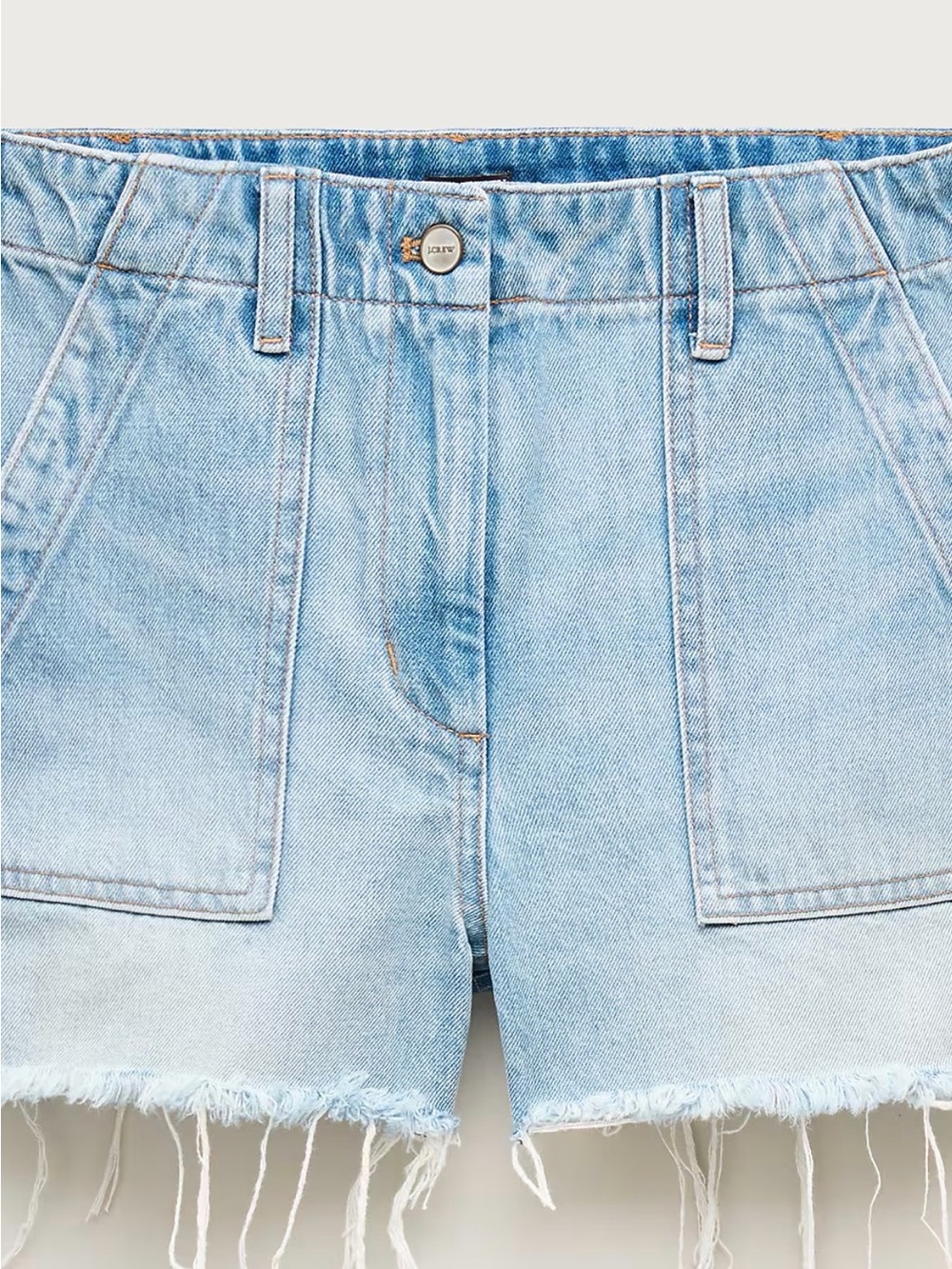 J. Crew Light Blue High-Rise Denim Shorts with Raw Hem
